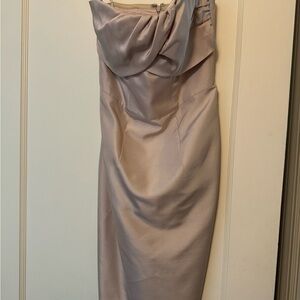 Elegant Strapless Satin Dress